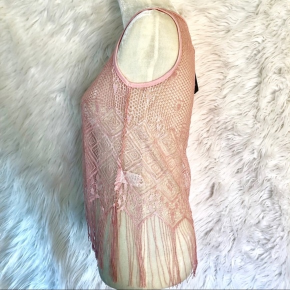 💎 Sweetheart & fringes groove crop top blouse - Picture 2 of 8